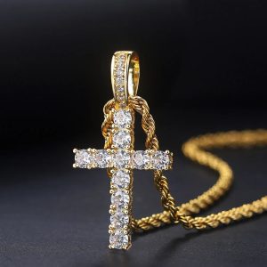 Hip Hop Cross Pendant Necklace