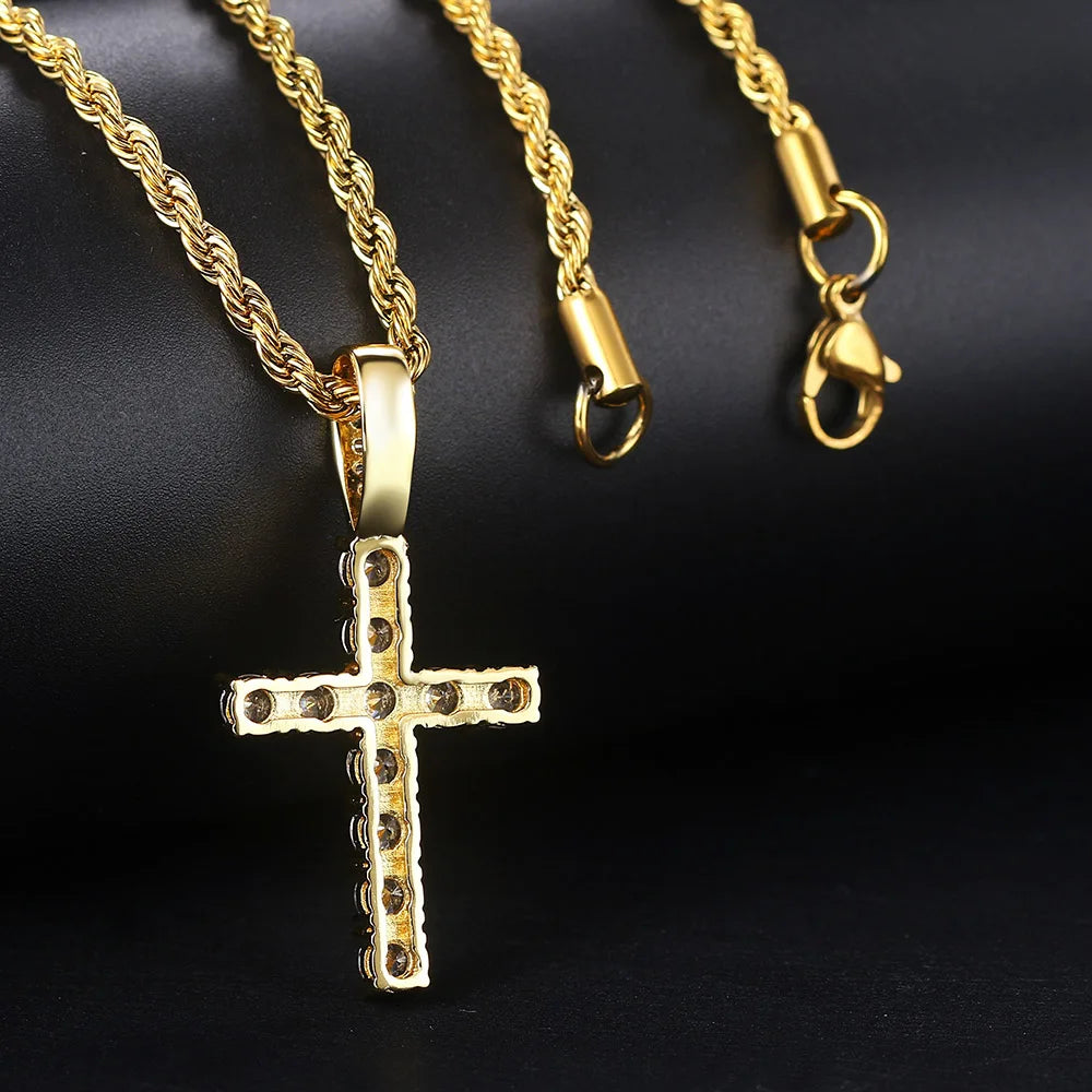 Hip Hop Cross Pendant Necklace - Image 4