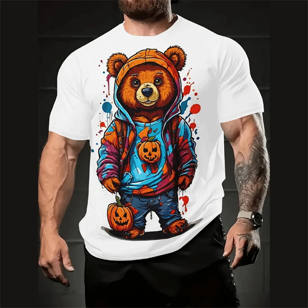 Funny Cartoon 3D Print T-Shirt – Men’s Oversized Breathable Streetwear Tee - Image 6