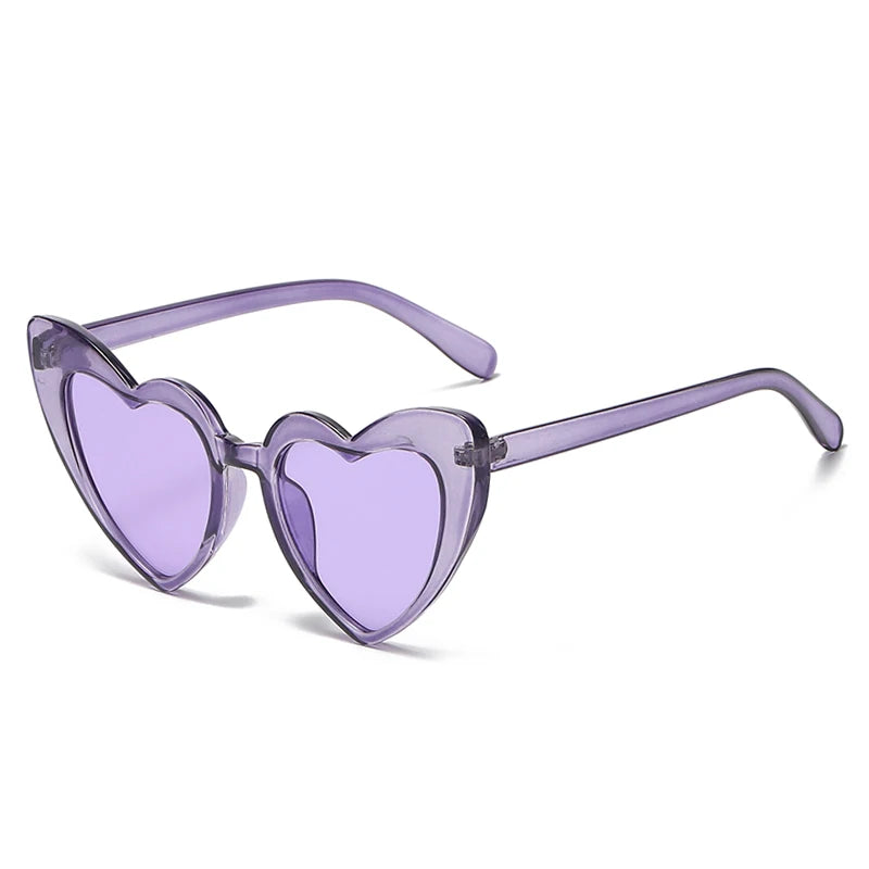 Heart-Shaped Cat Eye Sunglasses – Retro Oversized Eyewear for Women & Men - Image 5