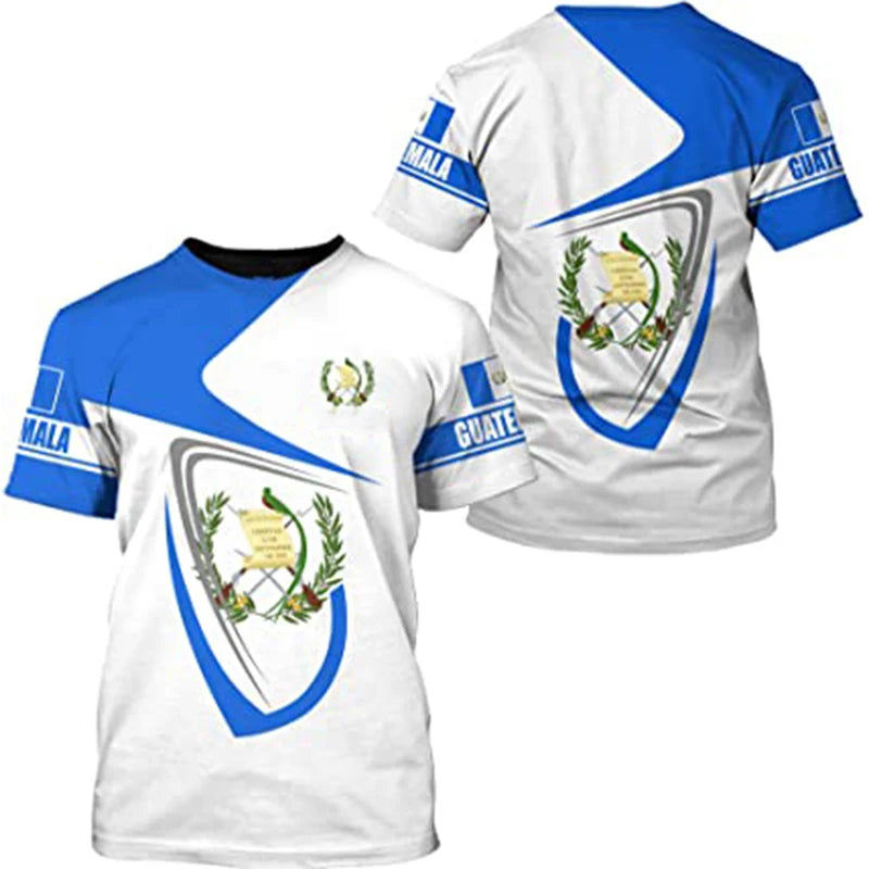 3D Printed Guatemala Flag T-Shirt – Oversized Streetwear Tee for Men - Image 9