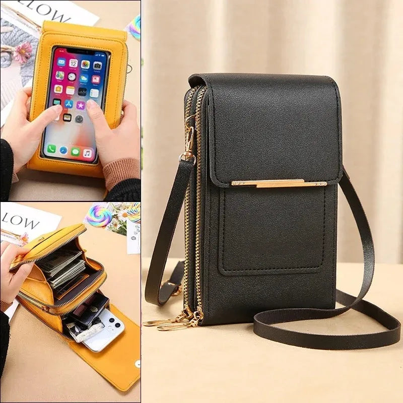Crazy Bag Fashion Touch Screen Phone Bag – Women’s Crossbody Card Holder with Lock Closure