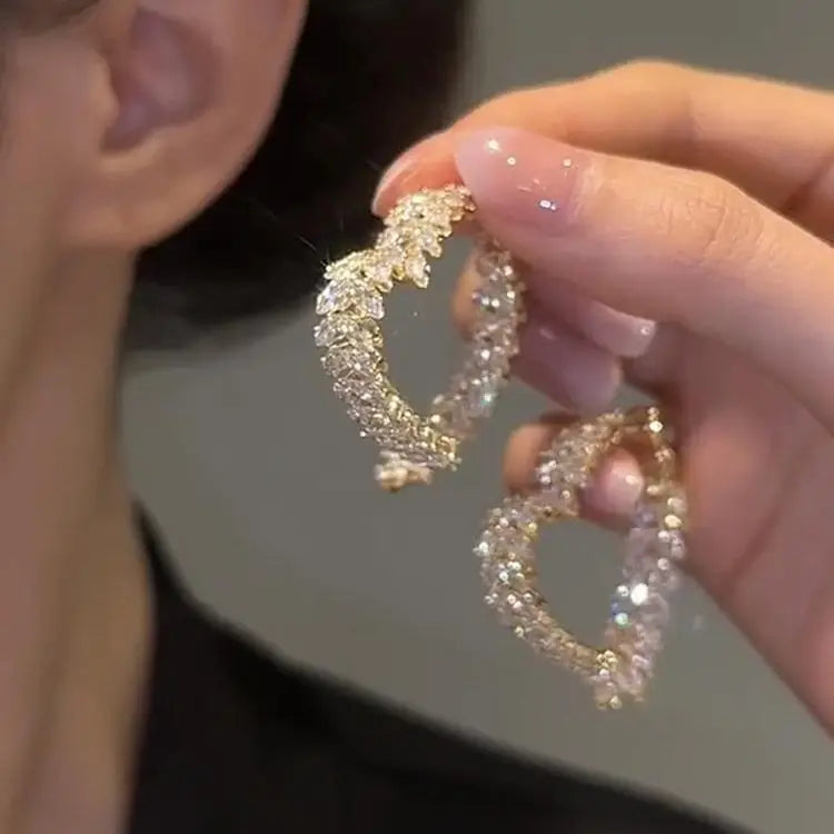 Luxury Zircon Flower Stud Earrings - Image 5