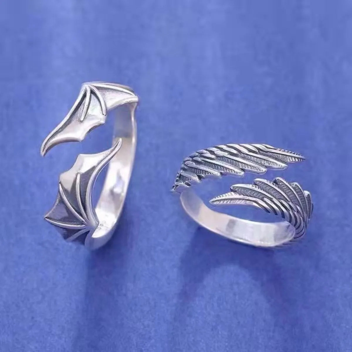Vintage Angel Wing Demon Eye Ring - Image 5