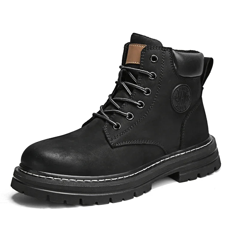 High-Top Leather Ankle Boots – Fashion Outdoor Non-Slip Boots for Men & Women - Image 10