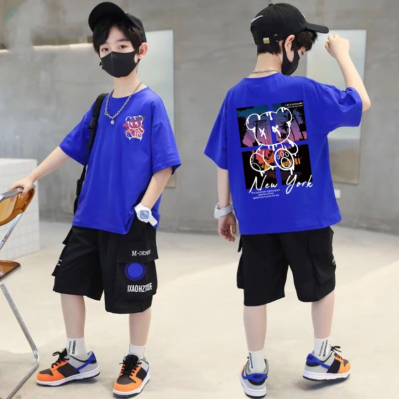 Korean Children's Clothes 2025 Summer Tops Art New York City Graphic T Shirts Cotton Baby Boys Short Sleeves Shirt Kids Clothes - Image 11
