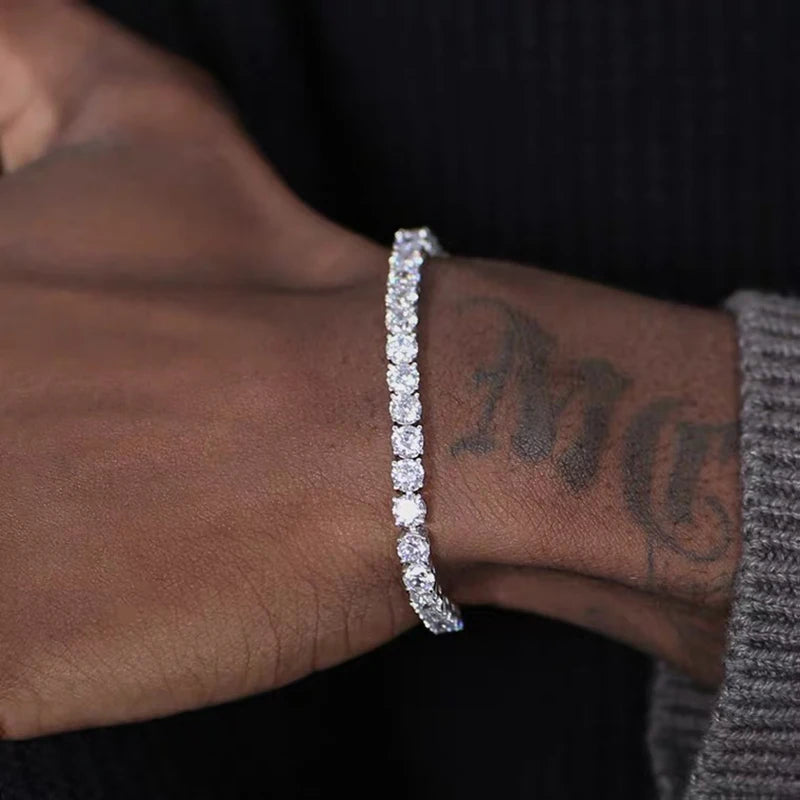 Hip Hop Iced Out Tennis Bracelet for Men – 3/4/5mm Cubic Zirconia Streetwear Jewelry - Image 5
