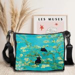 Van Gogh Cat Design Women’s Handbag – Artistic Crossbody Tote for Girls & Travel