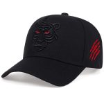 Black Tiger Embroidery Baseball Cap – Unisex Cotton Snapback Trucker Hat for Summer