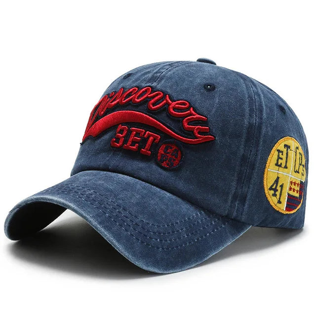 Vintage Washed Letter Embroidered Baseball Cap – Unisex Snapback Hat for Summer & Hip Hop Style - Image 17
