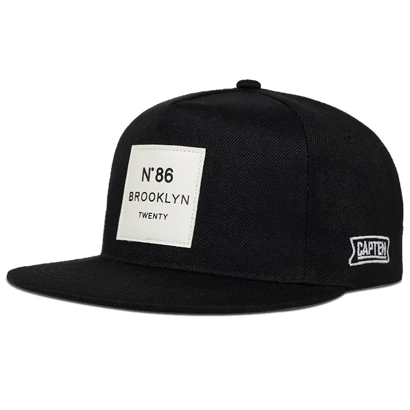 BROOKLYN Cotton Snapback Hat – Unisex Adjustable Trucker Cap with Leather Label - Image 6