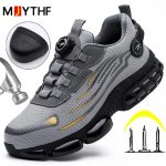 Rotating Button Safety Work Shoes for Men – Anti-Smash & Anti-Puncture Protective Boots