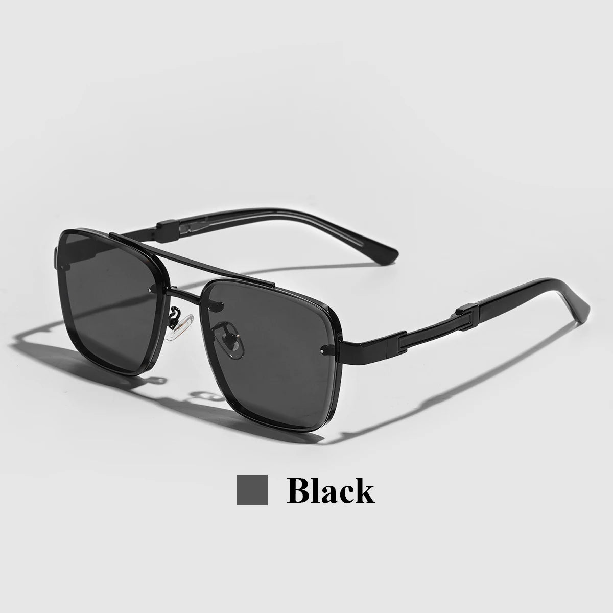 Ruiao Square Designer Sunglasses – Men's Luxury Metal Frame Gradient UV400 Shades - Image 12