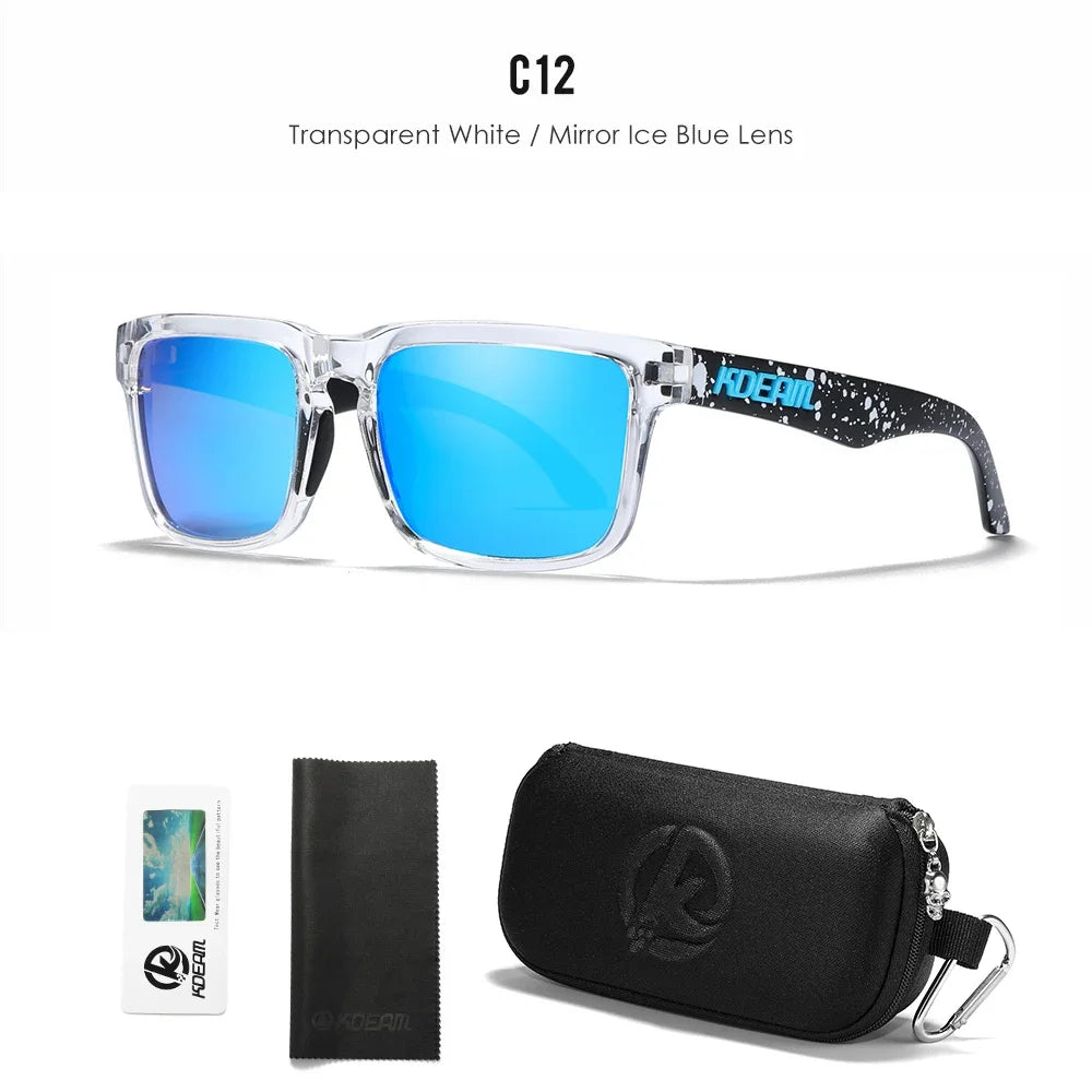 KDEAM Polarized Square Sunglasses – Unisex Outdoor UV400 Shades with Zipper Case - Image 24
