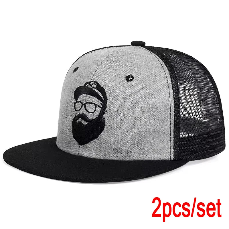 Unisex Uncle Beard Embroidery Mesh Baseball Cap – Adjustable Hip-Hop Outdoor Hat - Image 8