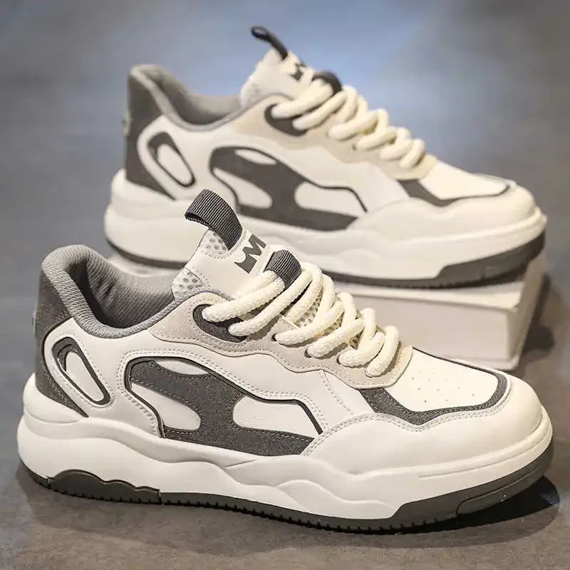 Hip Hop High-Top Sneakers for Men – White Autumn Sport Boots (Size 44) - Image 6