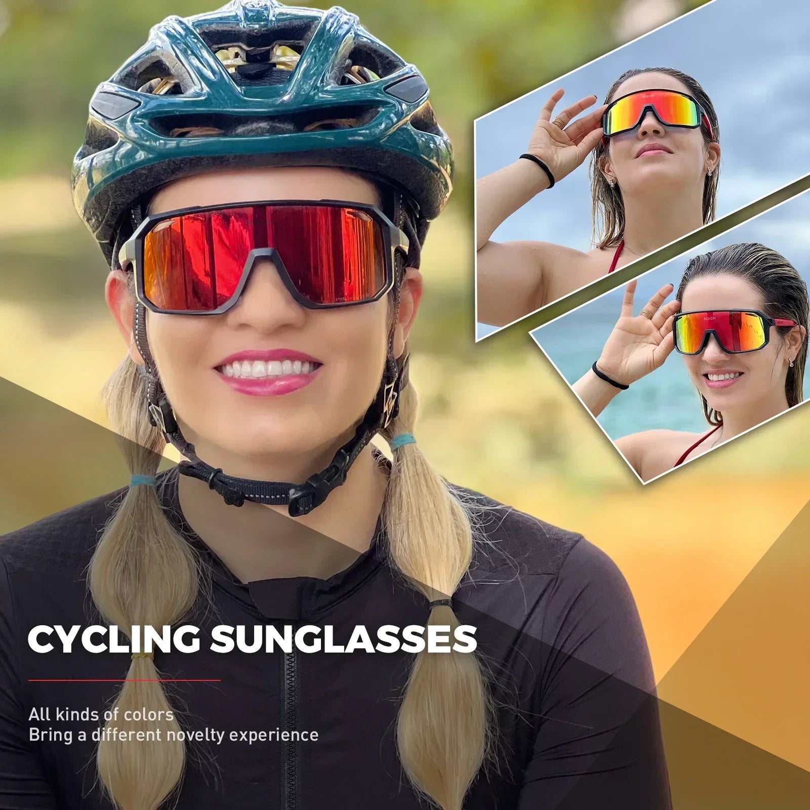 SCVCN UV400 Sports Sunglasses – Unisex Protective Eyewear for Cycling, Hiking & Outdoor Activities - Image 4