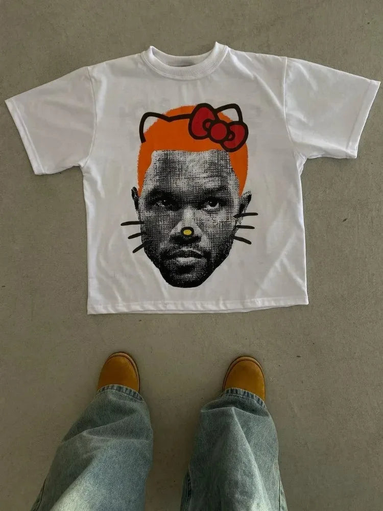 Printed Vintage Hip Hop Oversized T-Shirts - Image 6