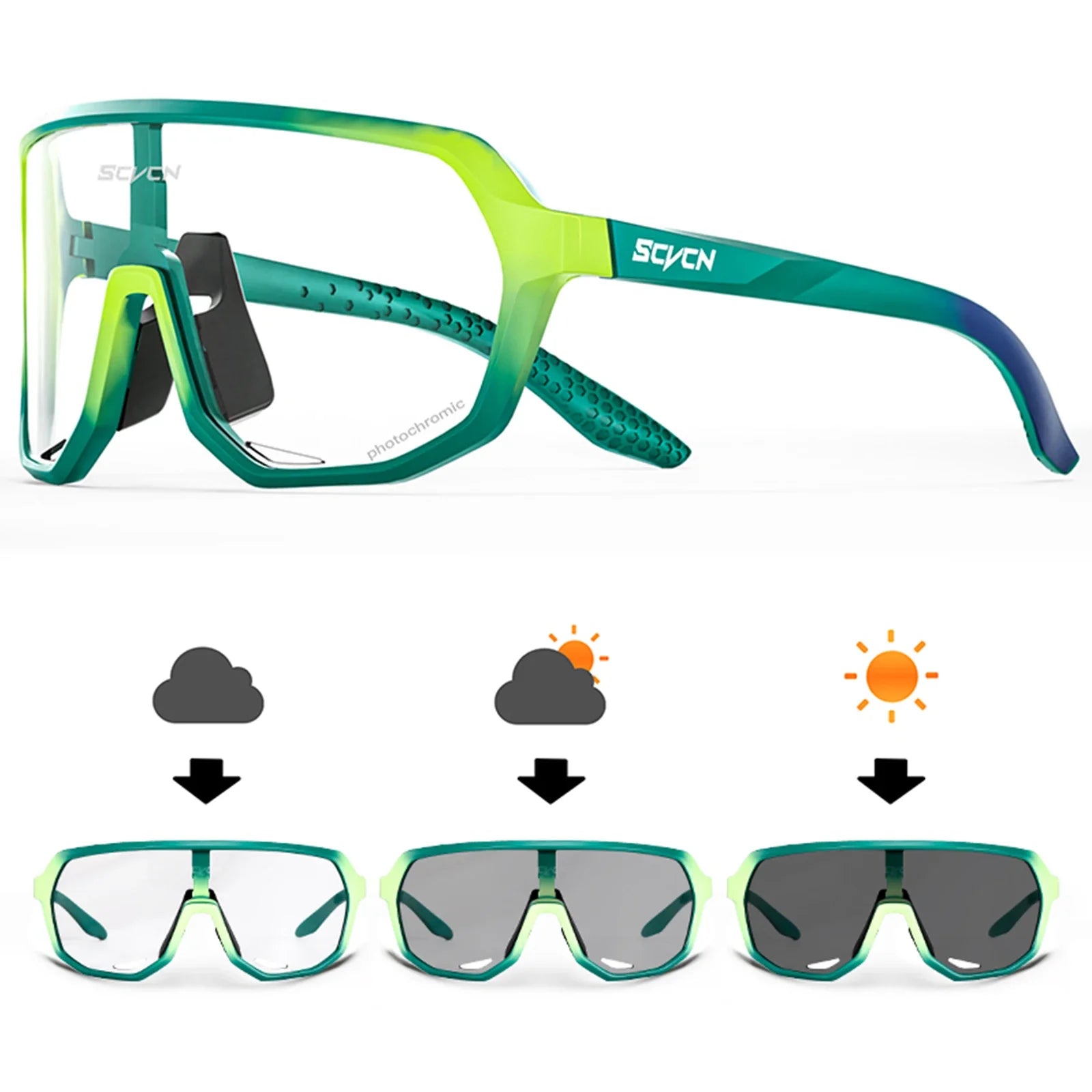 SCVCN Photochromic Cycling Sunglasses – Unisex UV400 MTB & Road Bike Sports Eyewear - Image 11
