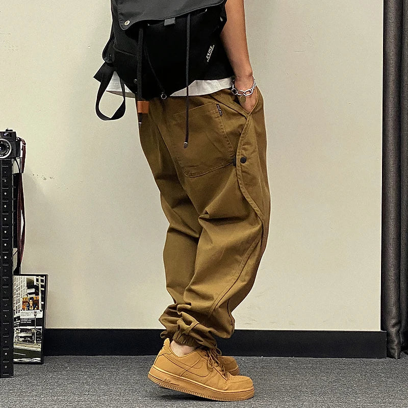 Plus Size Japanese Streetwear Oversized Cargo Pants – Harajuku Casual Joggers for Men - Image 8
