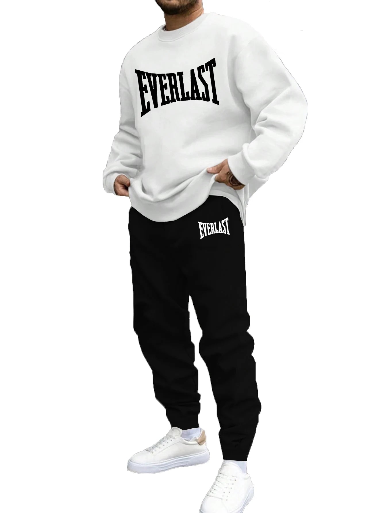 Casual Autumn Winter Tracksuit – Men’s Sweatshirt & Sweatpants Set for Daily Sports - Image 2