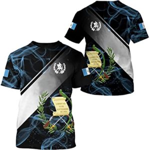 3D Printed Guatemala Flag T-Shirt – Oversized Streetwear Tee for Men