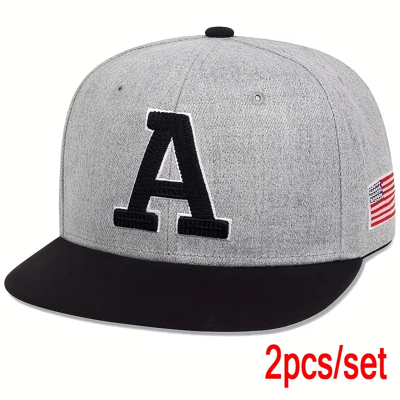 A Letter Embroidered Baseball Cap – Men’s Cotton Snapback Hat for Hip Hop & Outdoor Style - Image 10