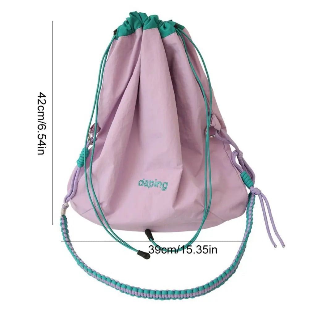 Casual Lightweight Contrast Crossbody Bag – Large Capacity Nylon Shoulder Bag for Girls - Image 6