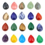13x18mm Water Drop Flat Back Beads – Natural Stone Crystal Cabochons for DIY Jewelry