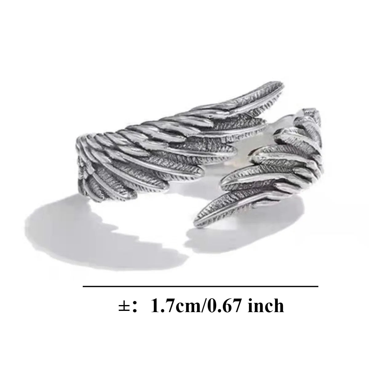 Vintage Angel Wing Demon Eye Ring - Image 3