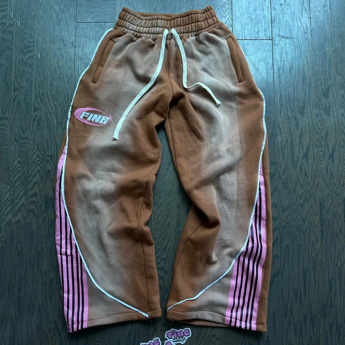 Y2K Striped Cargo Jogger Pants – American Retro Hip-Hop Streetwear for Men & Women - Image 4
