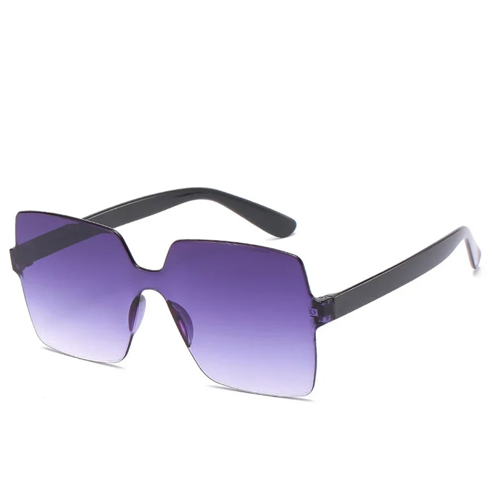 One-Piece Frameless Candy-Colored Sunglasses – Trendy UV400 Shades for Women - Image 5