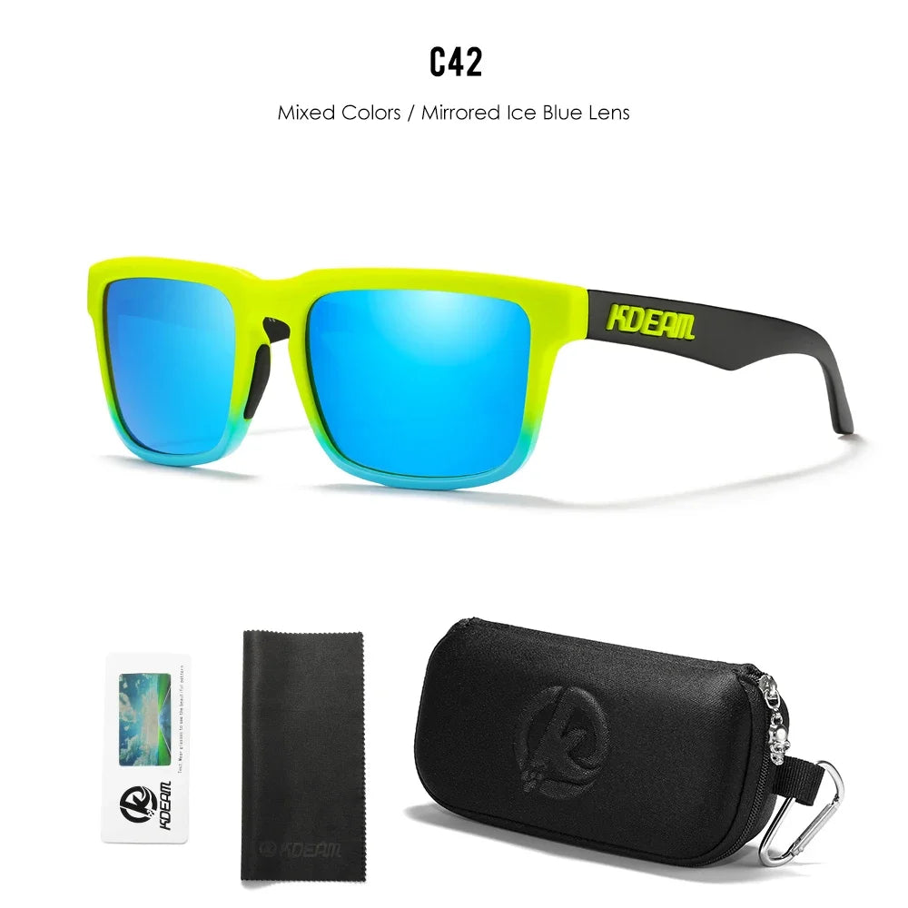 KDEAM Polarized Square Sunglasses – Unisex Outdoor UV400 Shades with Zipper Case - Image 28