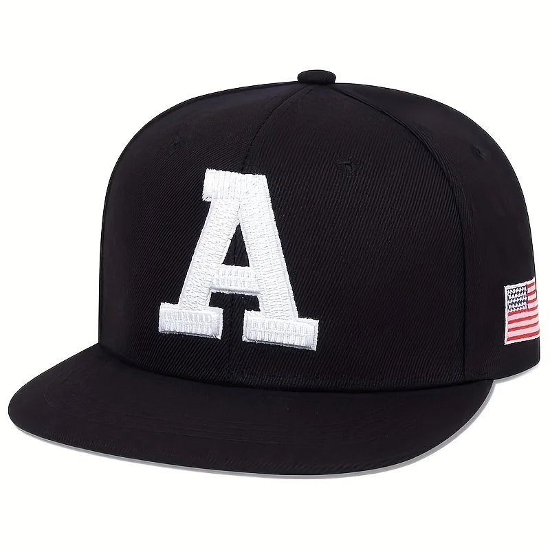 A Letter Embroidered Baseball Cap – Men’s Cotton Snapback Hat for Hip Hop & Outdoor Style - Image 9