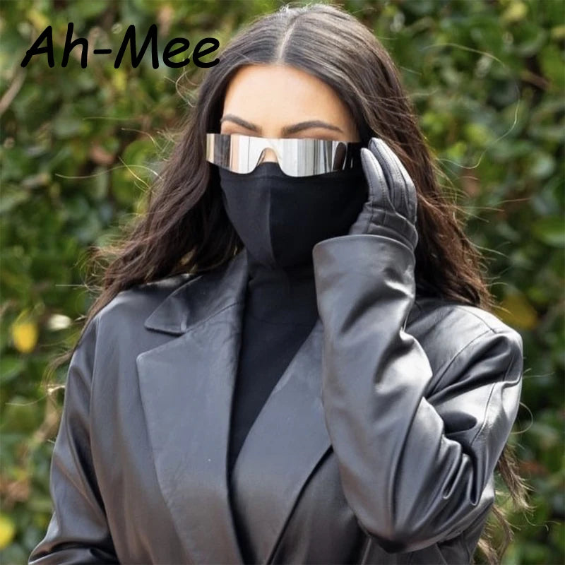 Y2K One-Piece Wrap Around Sunglasses – Punk Cycling Goggles for Men & Women - Image 2