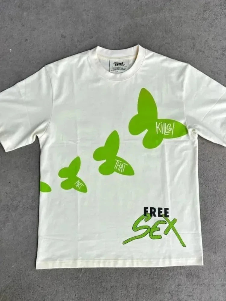 Printed Vintage Hip Hop Oversized T-Shirts - Image 7