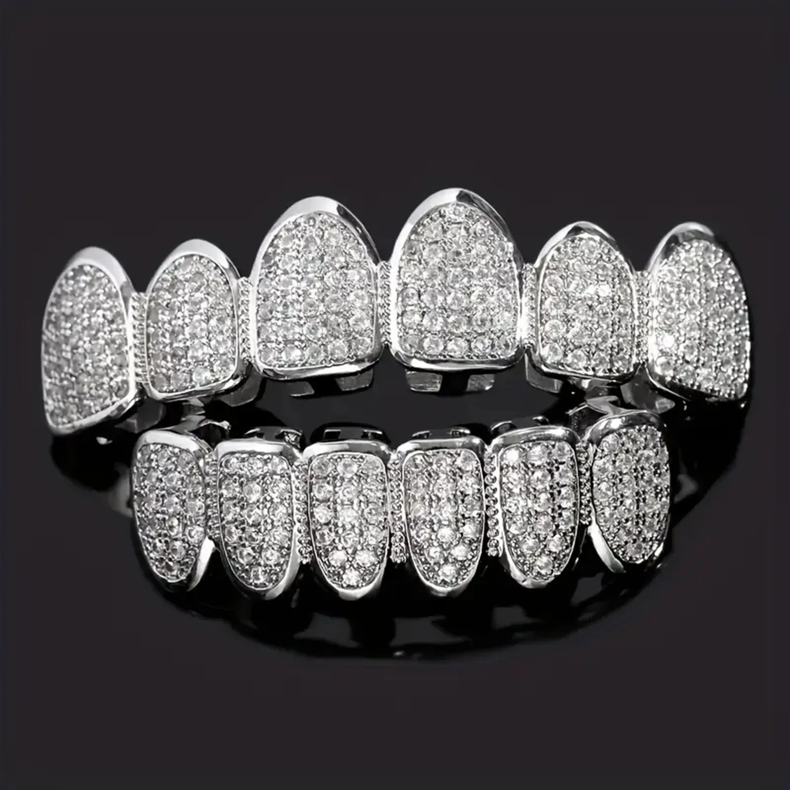 Hip Hop CZ Teeth Grillz Set - Image 7