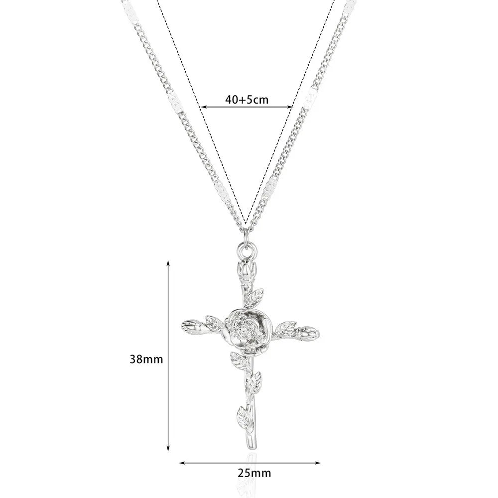 Gold Caravaca Cross Necklace – Stainless Steel Crucifix Choker for Men & Women - Image 18