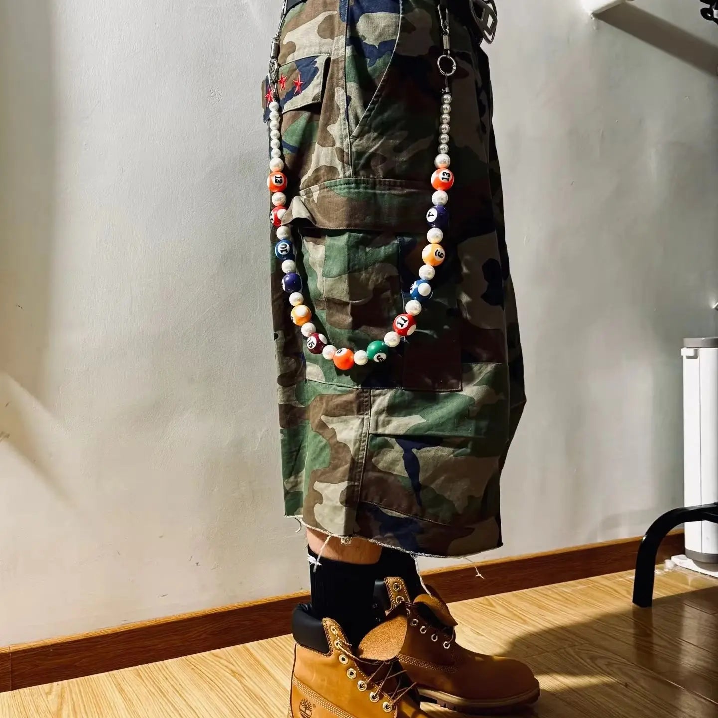 Limited Edition 3-in-1 Billiards-Themed Chain – Pants Chain, Bag Charm & Necklace Accessory