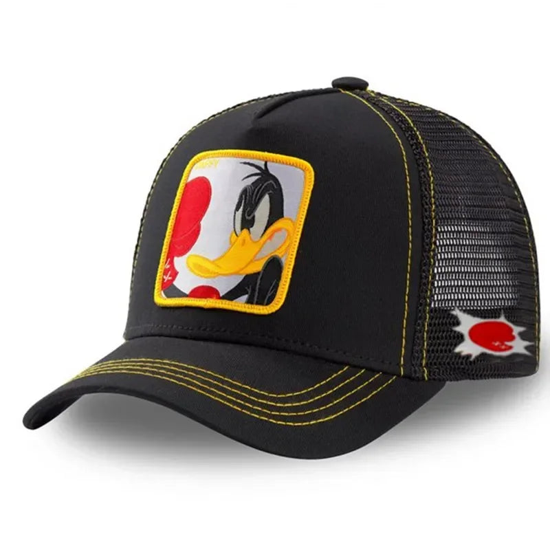 High-Quality Anime Cartoon Snapback – Unisex Cotton Mesh Trucker Baseball Cap for Men & Women - Image 11