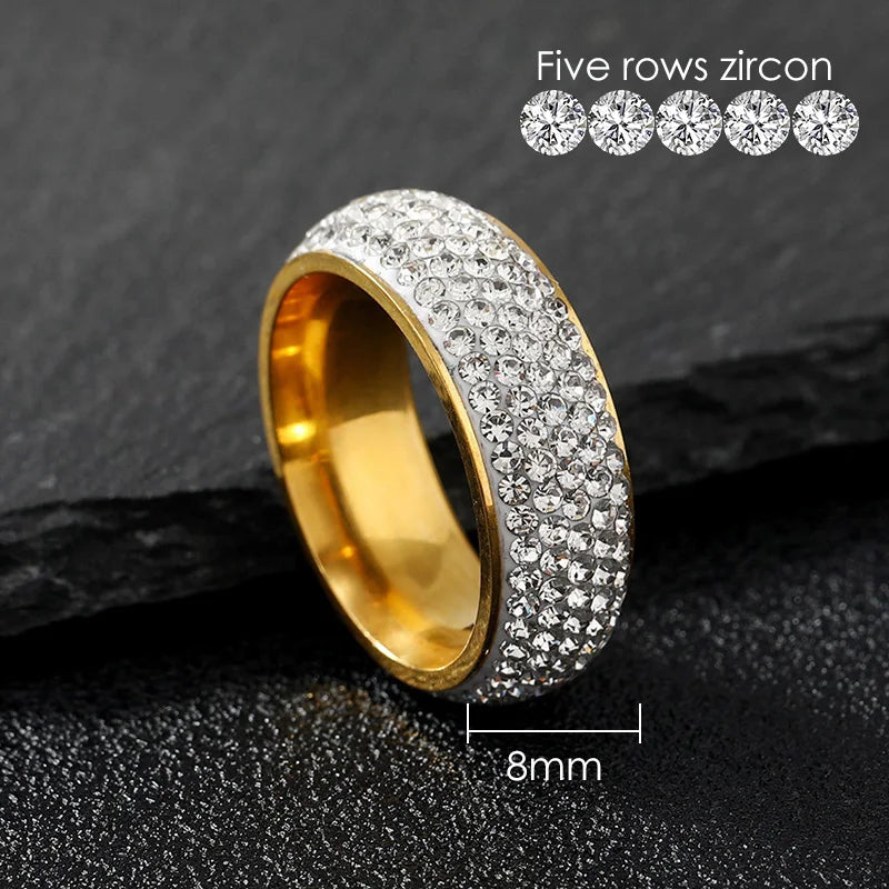 Luxury Iced Out Titanium Steel Chunky Ring – Korea Style Fashion Jewelry for Men, Women & Couples - Image 9