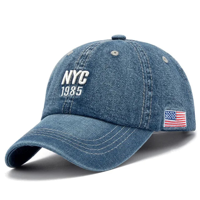 2024 Denim Embroidered Baseball Cap – Unisex Snapback Hat for Summer Sports & Streetwear - Image 11